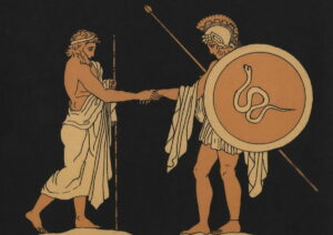 Peleas despidiendo a Jasón