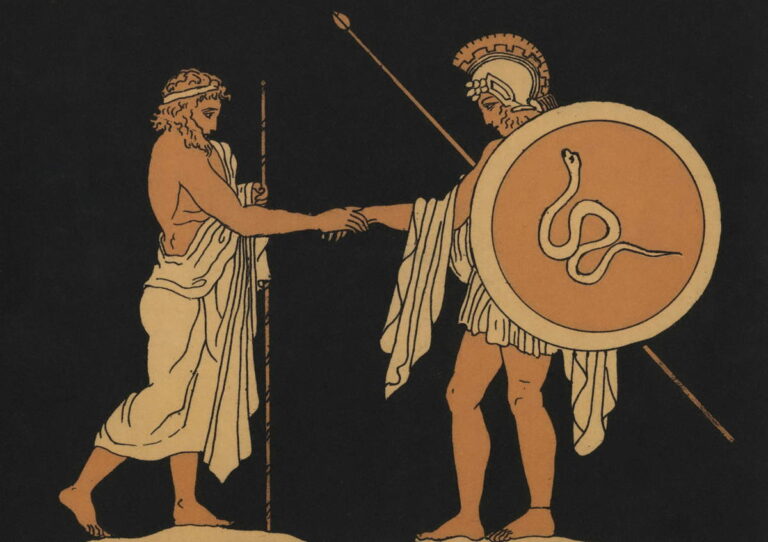 Peleas despidiendo a Jasón